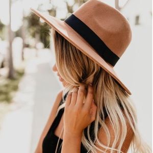 Camel Wide Brim Felt Hat | Poshmark